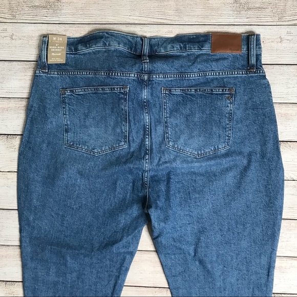NWT Madewell "The Eco Collection" 9" High-Rise Skinny Jeans Size W34 - Picture 12 of 16